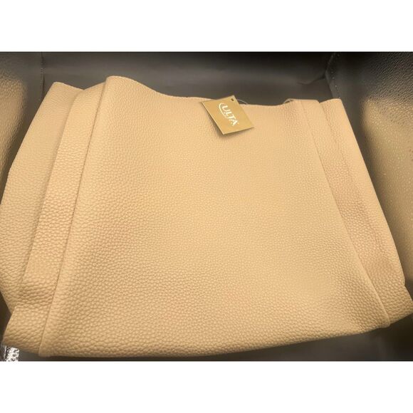 Ulta Beauty Light Brown Tote bag Faux Leather New With Tag Women’s Shoulder Bag - Picture 1 of 7